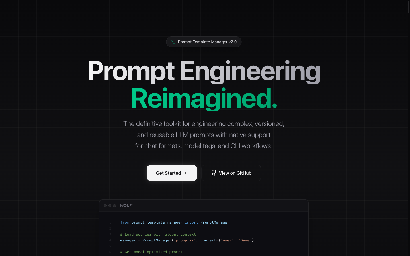 prompt-template-manager — application screenshot